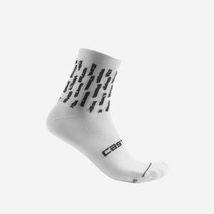 Calcetines Castelli AERO PRO W 9 CM Mujer Blancas | 756024-VUN