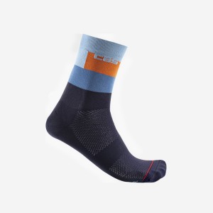 Calcetines Castelli BLOCCO 15 Hombre Azules | 709243-KYL