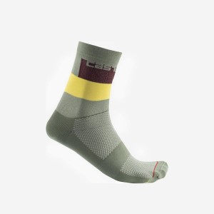 Calcetines Castelli BLOCCO 15 Hombre Verde | 231794-WCL