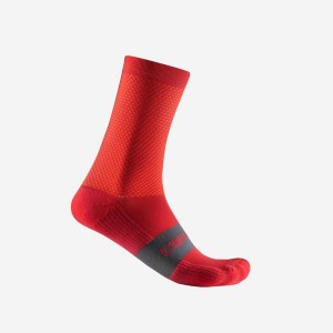 Calcetines Castelli ESPRESSO 15 Hombre Rojas | 207438-QHM