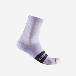 Calcetines Castelli ESPRESSO W 12 Mujer Moradas | 724130-WVJ