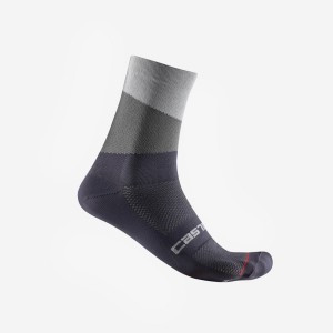 Calcetines Castelli ORIZZONTE 15 Hombre Plateadas Gris Gris Oscuro | 429380-DPU