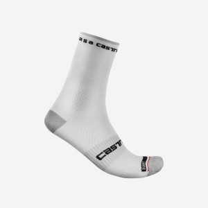 Calcetines Castelli ROSSO CORSA PRO 15 Hombre Blancas | 065712-CET