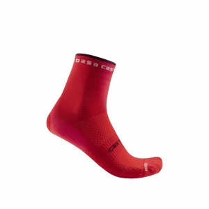 Calcetines Castelli ROSSO CORSA W 11 Mujer Rojas | 839751-WNA