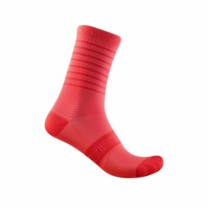 Calcetines Castelli SUPERLEGGERA W 12 Mujer Rosas | 759240-DGR