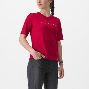 Camiseta Castelli TRAIL TECH 2 W TEE Mujer Rojas Oscuro | 675839-NQK