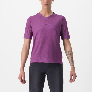 Camiseta Castelli TRAIL TECH 2 W TEE Mujer Moradas | 203418-OXE