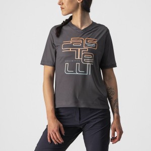 Camiseta Castelli TRAIL TECH W TEE Mujer Gris Oscuro | 245867-SCO