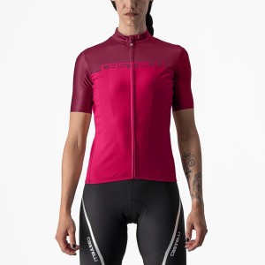 Camiseta Castelli VELOCISSIMA Mujer Rojas Burdeos | 367951-WIH