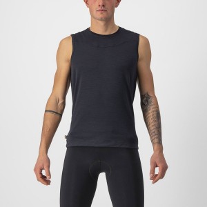 Capa Base Castelli BANDITO WOOL SLEEVELESS Hombre Negras | 876459-CNS