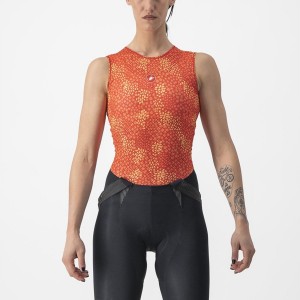 Capa Base Castelli PRO MESH 4 W SLEEVELESS Mujer Naranjas | 216839-NPQ