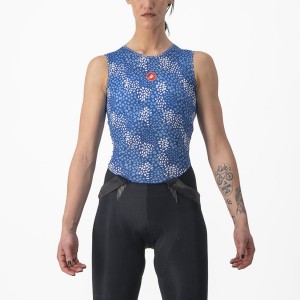 Capa Base Castelli PRO MESH 4 W SLEEVELESS Mujer Azules | 281530-MPY