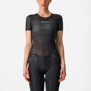 Capa Base Castelli PRO MESH W SHORT SLEEVE Mujer Negras | 896041-EWZ