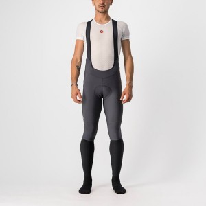 Medias Con Tirantes Castelli VELOCISSIMO 5 Hombre Gris Oscuro Plateadas | 218073-WFQ