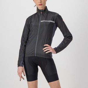 Proteccion Castelli SQUADRA STRETCH W Mujer Negras Gris Oscuro | 095732-XVK