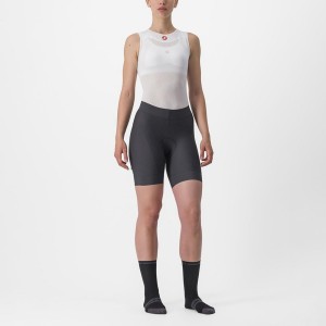 Short Castelli PRIMA Mujer Gris Oscuro Naranjas | 034682-ECZ