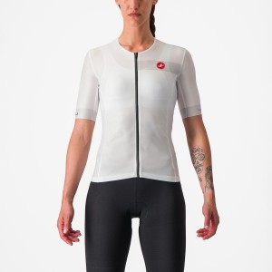 Trajes Castelli FREE SPEED 2 W RACE TOP Mujer Blancas Negras | 750812-YWD