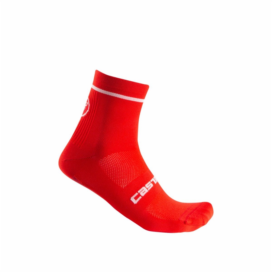 Calcetines Castelli ENTRATA 9 Hombre Rojas | 879031-NUC