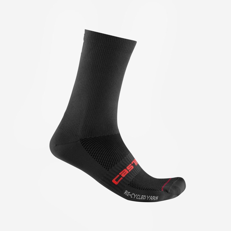 Calcetines Castelli RE-CYCLE THERMAL 18 Hombre Negras | 249107-PBR