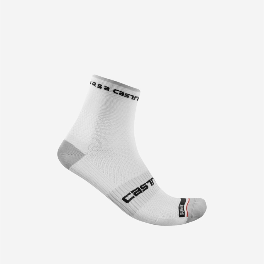 Calcetines Castelli ROSSO CORSA PRO 9 Hombre Blancas | 957031-HXR