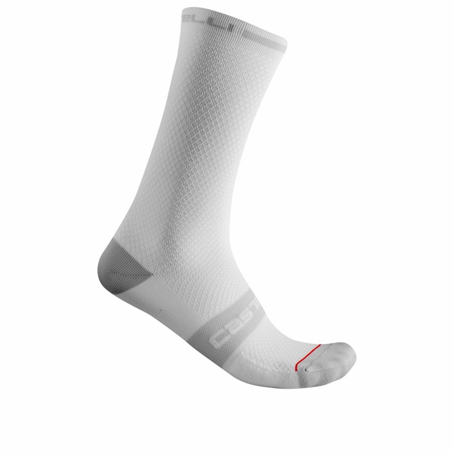 Calcetines Castelli SUPERLEGGERA T 18 Hombre Blancas | 907542-PXI