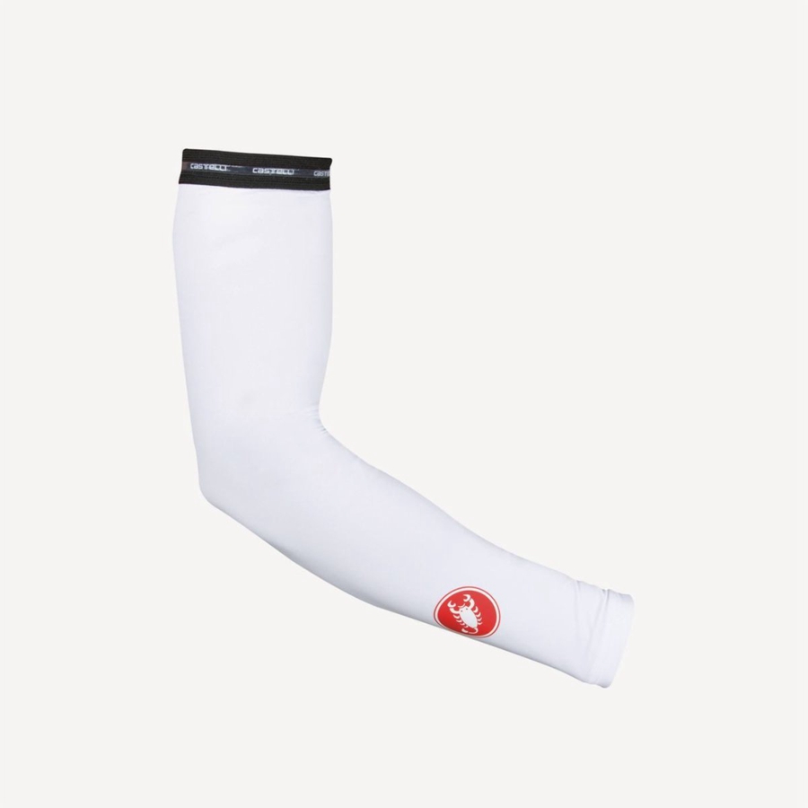 Calentador De Brazos Castelli UPF 50 + LIGHT ARM SLEEVES Mujer Blancas | 674302-HJF