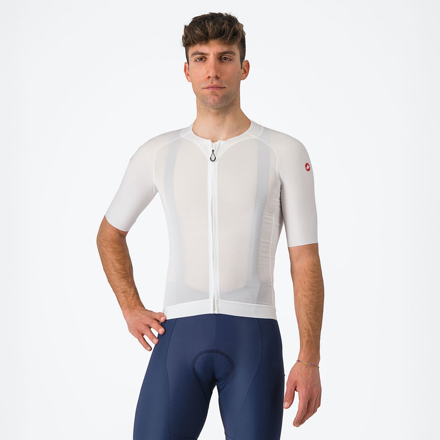 Camiseta Castelli AERO RACE 7.0 Hombre Blancas | 754613-PHD