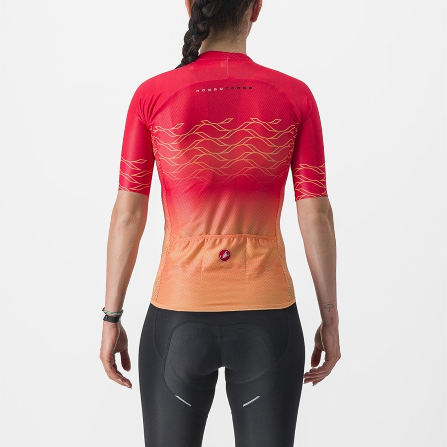 Camiseta Castelli CLIMBER'S 2.0 W Mujer Naranjas | 892316-KTO