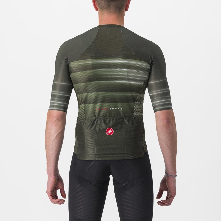 Camiseta Castelli CLIMBER'S 3.0 SL2 Hombre Verde Oscuro | 654380-QFN