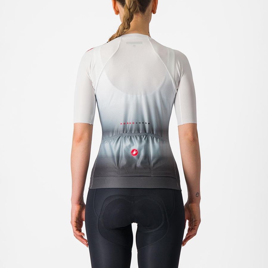 Camiseta Castelli CLIMBER'S 4.0 W Mujer Blancas Gris Oscuro | 290587-CLY