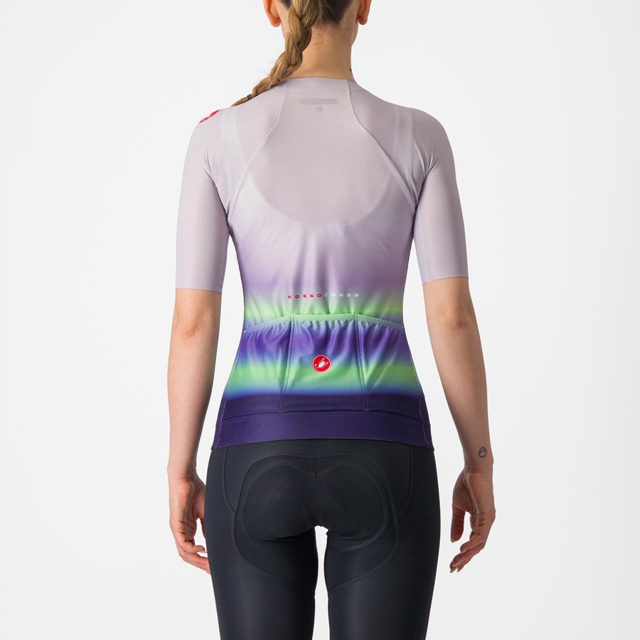 Camiseta Castelli CLIMBER'S 4.0 W Mujer Moradas Blancas Verde Moradas Oscuro | 392014-YZJ