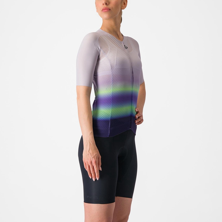 Camiseta Castelli CLIMBER'S 4.0 W Mujer Moradas Blancas Verde Moradas Oscuro | 392014-YZJ