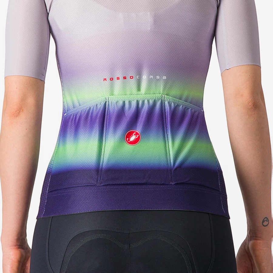 Camiseta Castelli CLIMBER'S 4.0 W Mujer Moradas Blancas Verde Moradas Oscuro | 392014-YZJ