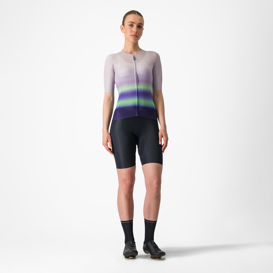 Camiseta Castelli CLIMBER'S 4.0 W Mujer Moradas Blancas Verde Moradas Oscuro | 392014-YZJ