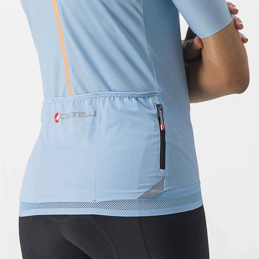 Camiseta Castelli ENDURANCE W Mujer Azules | 517042-TFM