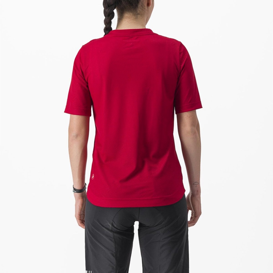 Camiseta Castelli TRAIL TECH 2 W TEE Mujer Rojas Oscuro | 675839-NQK