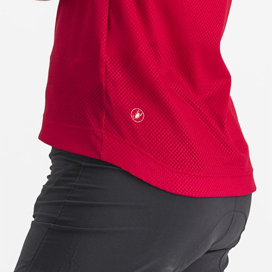 Camiseta Castelli TRAIL TECH 2 W TEE Mujer Rojas Oscuro | 675839-NQK