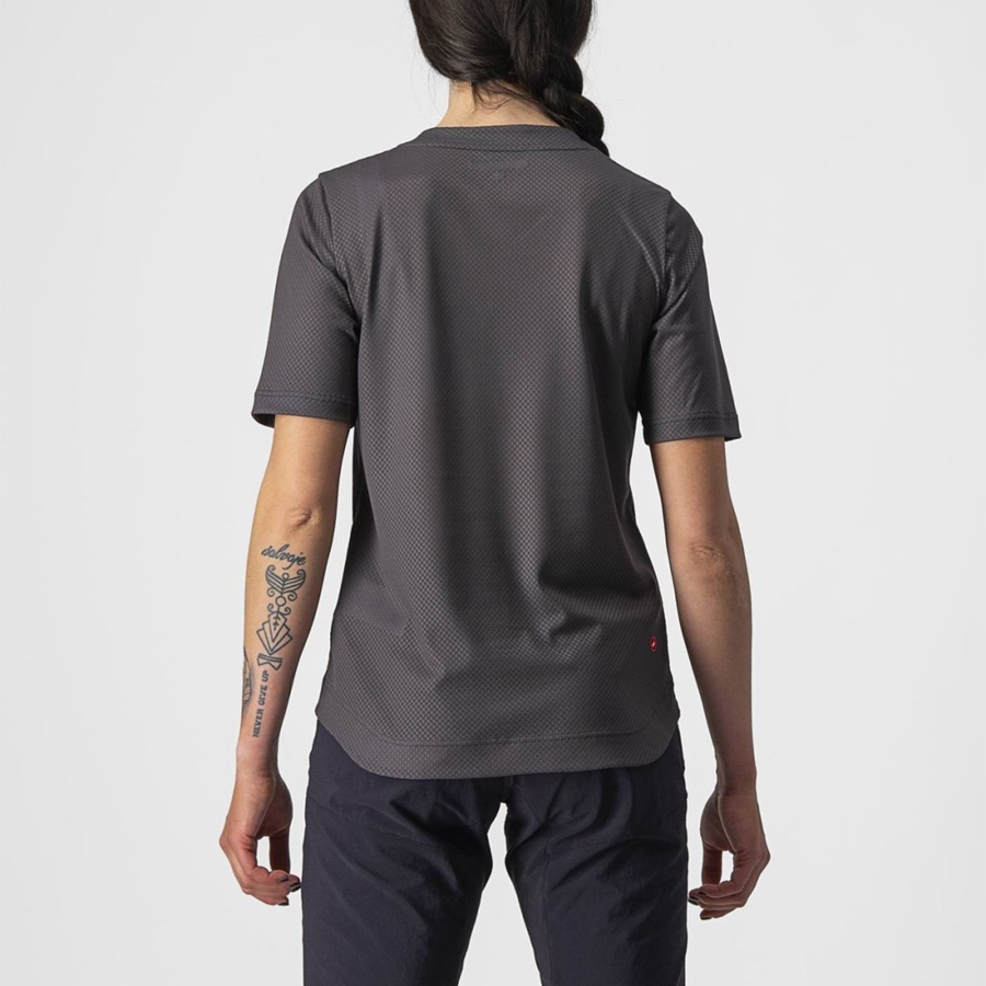 Camiseta Castelli TRAIL TECH W TEE Mujer Gris Oscuro | 245867-SCO