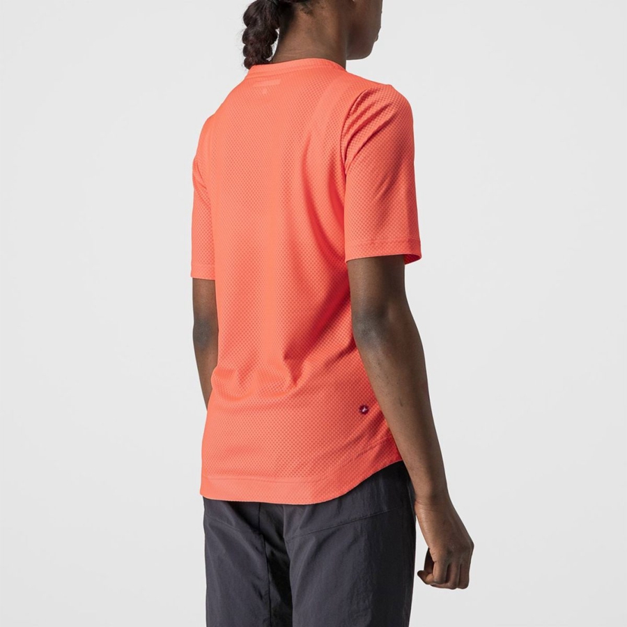 Camiseta Castelli TRAIL TECH W TEE Mujer Coral | 974628-YBS