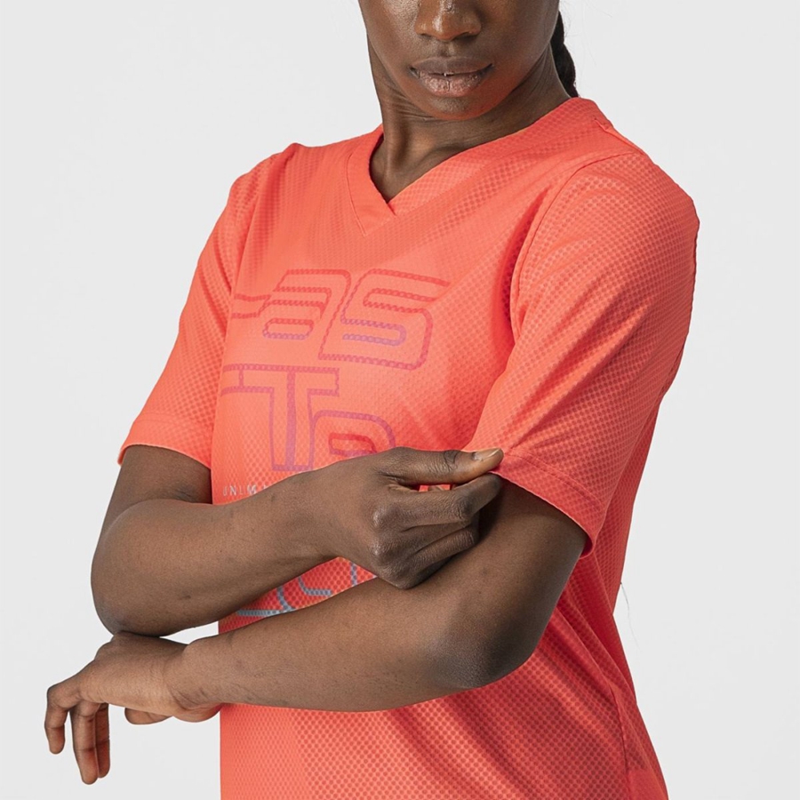 Camiseta Castelli TRAIL TECH W TEE Mujer Coral | 974628-YBS