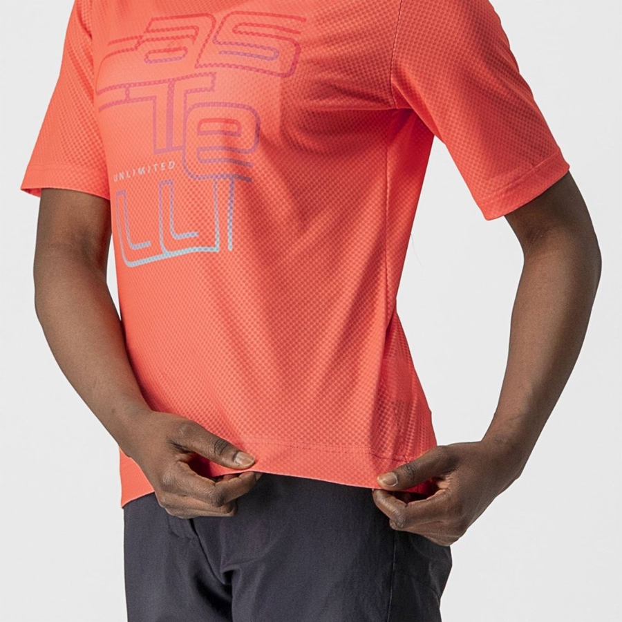 Camiseta Castelli TRAIL TECH W TEE Mujer Coral | 974628-YBS