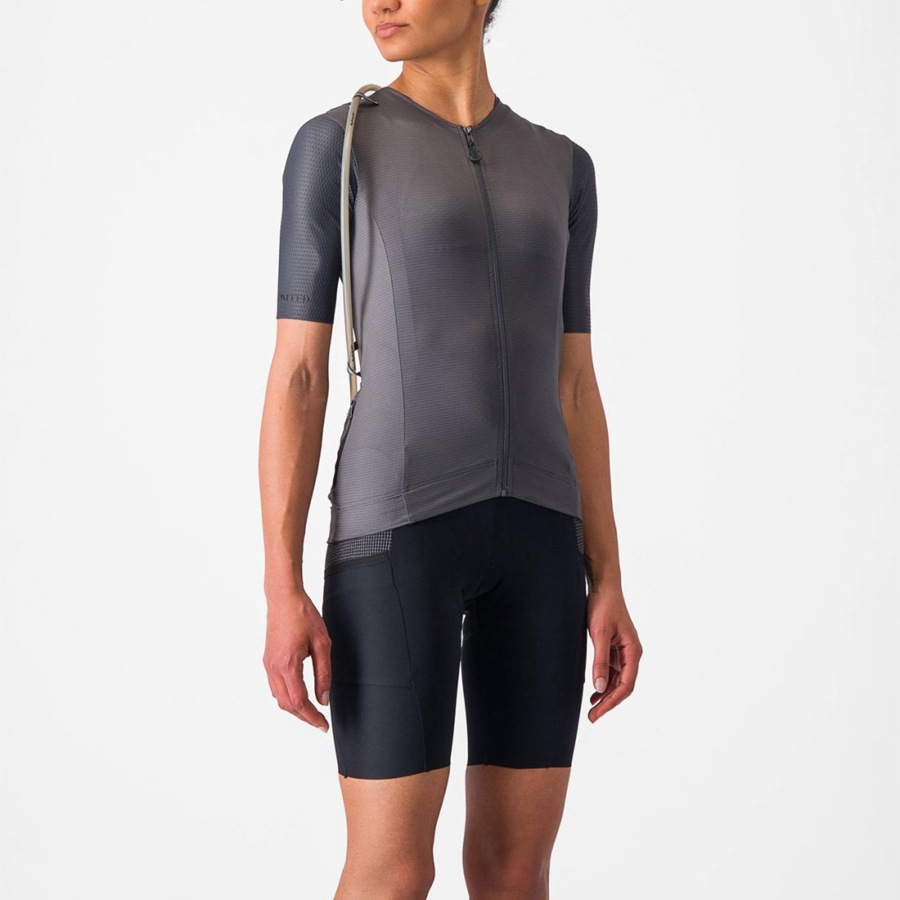 Camiseta Castelli UNLIMITED PRO W Mujer Gris Oscuro | 264193-IDY