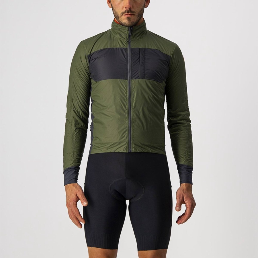 Camperas Castelli UNLIMITED PUFFY Hombre Verde Claro Gris Oscuro | 312756-PHM