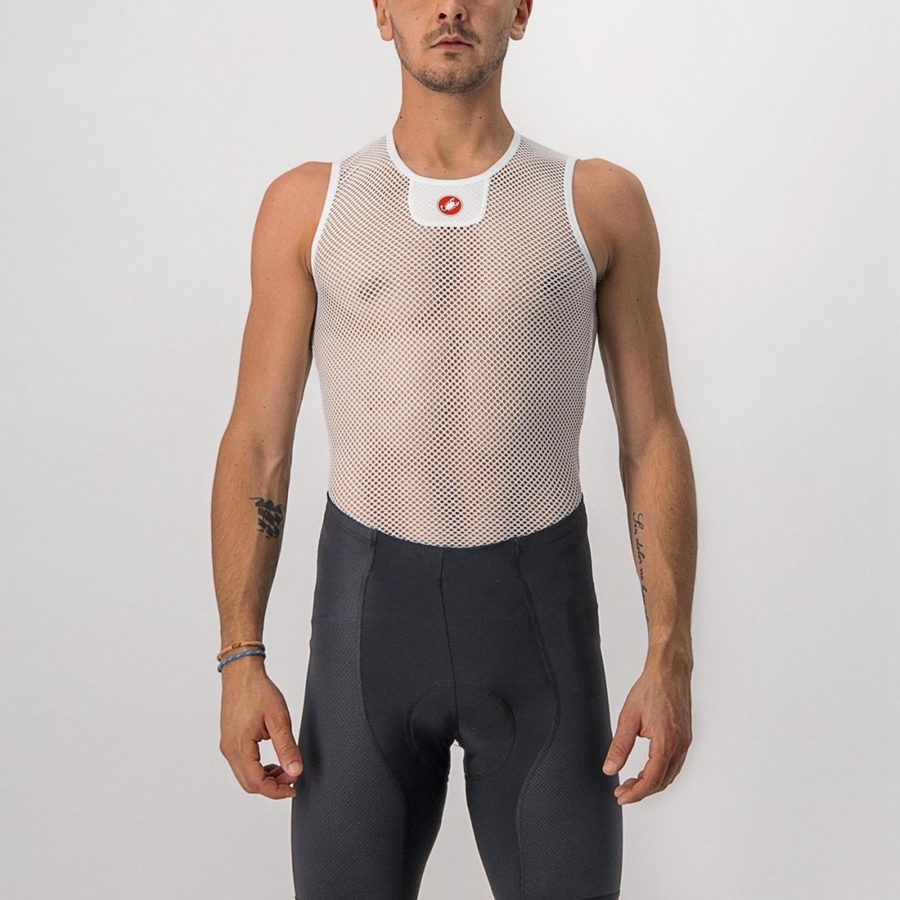 Capa Base Castelli CORE MESH 3 SLEEVELESS Hombre Blancas | 072843-LIA