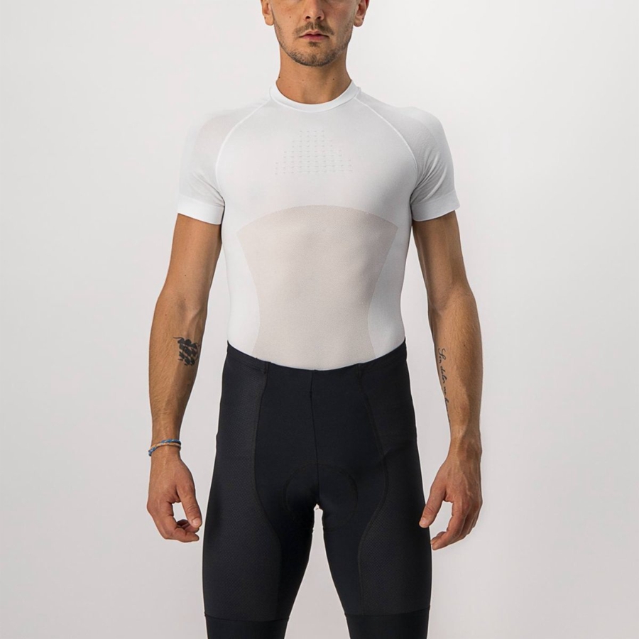 Capa Base Castelli CORE SEAMLESS SS Hombre Blancas | 895724-EPX