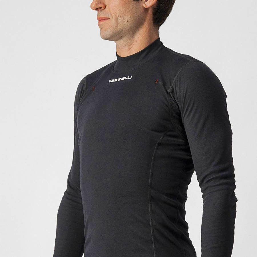 Capa Base Castelli FLANDERS WARM LONG SLEEVE Hombre Negras | 263519-RDI