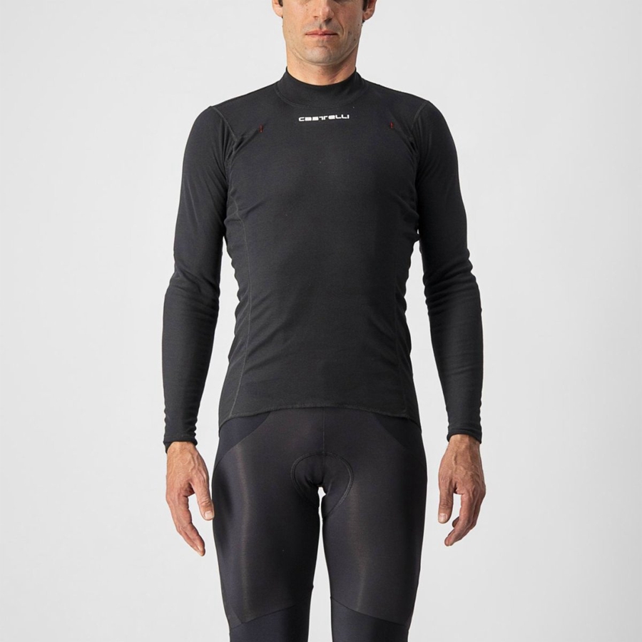 Capa Base Castelli FLANDERS WARM LONG SLEEVE Hombre Negras | 263519-RDI