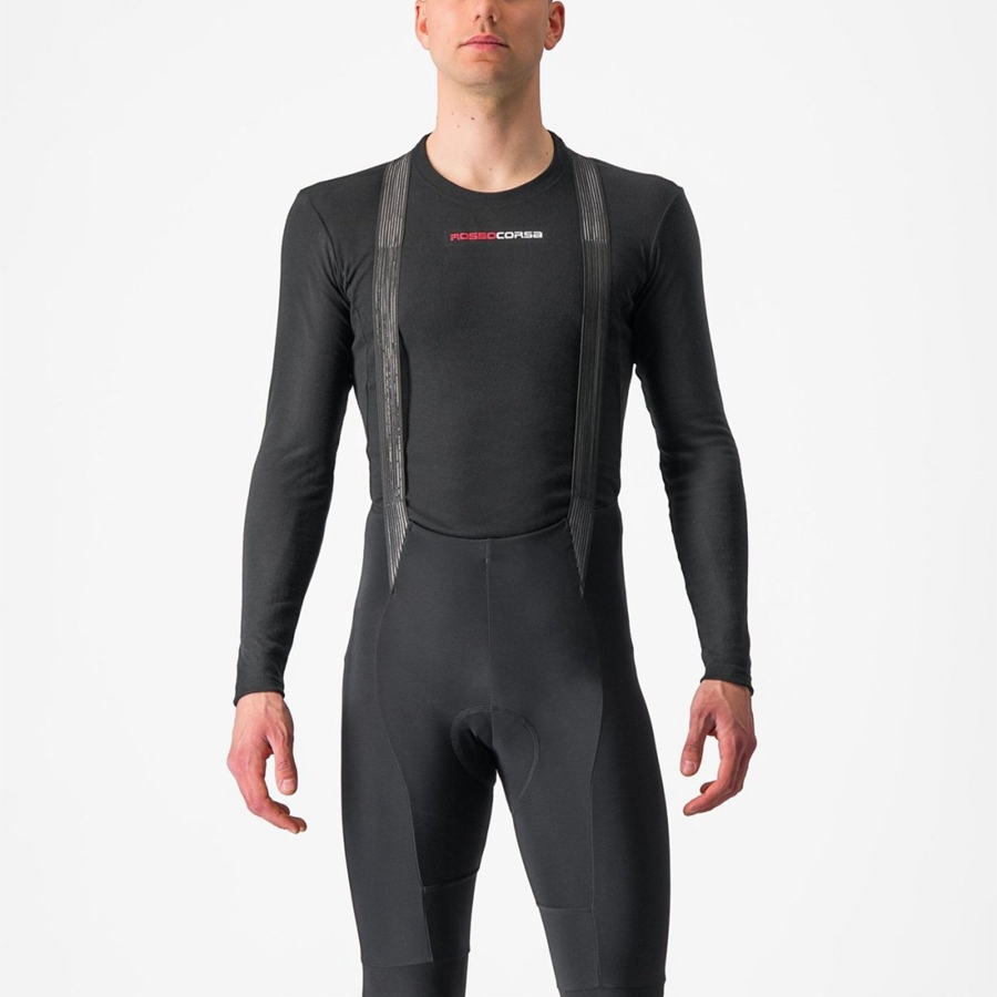 Capa Base Castelli PROSECCO TECH LONG SLEEVE Hombre Negras | 326471-KZW