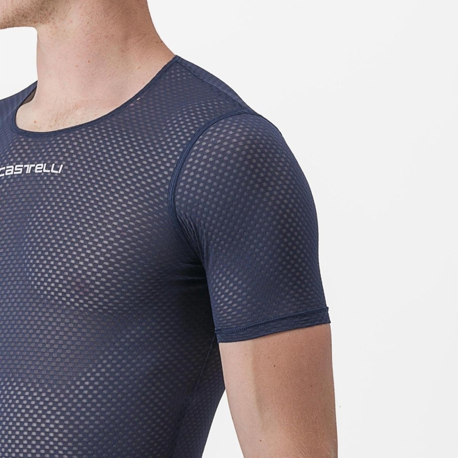 Capa Base Castelli PRO MESH 2.0 SHORT SLEEVE Hombre Azules | 692438-XRL