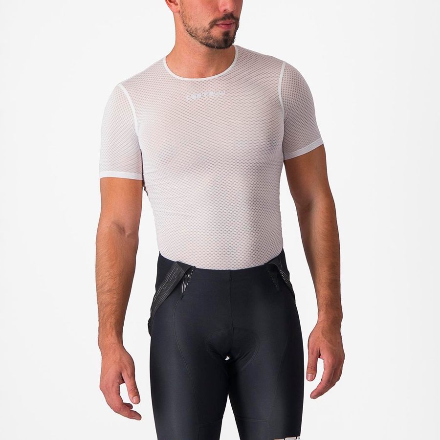 Capa Base Castelli PRO MESH 2.0 SHORT SLEEVE Hombre Blancas | 134092-ZNH